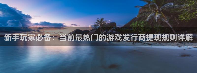 db电竞智邦(北京)品牌策划有限公司：新手玩家必备：当前最热门的游戏发行商提现规则详解